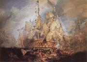 J.M.W. Turner The Battle of Trafalgar Spain oil painting artist